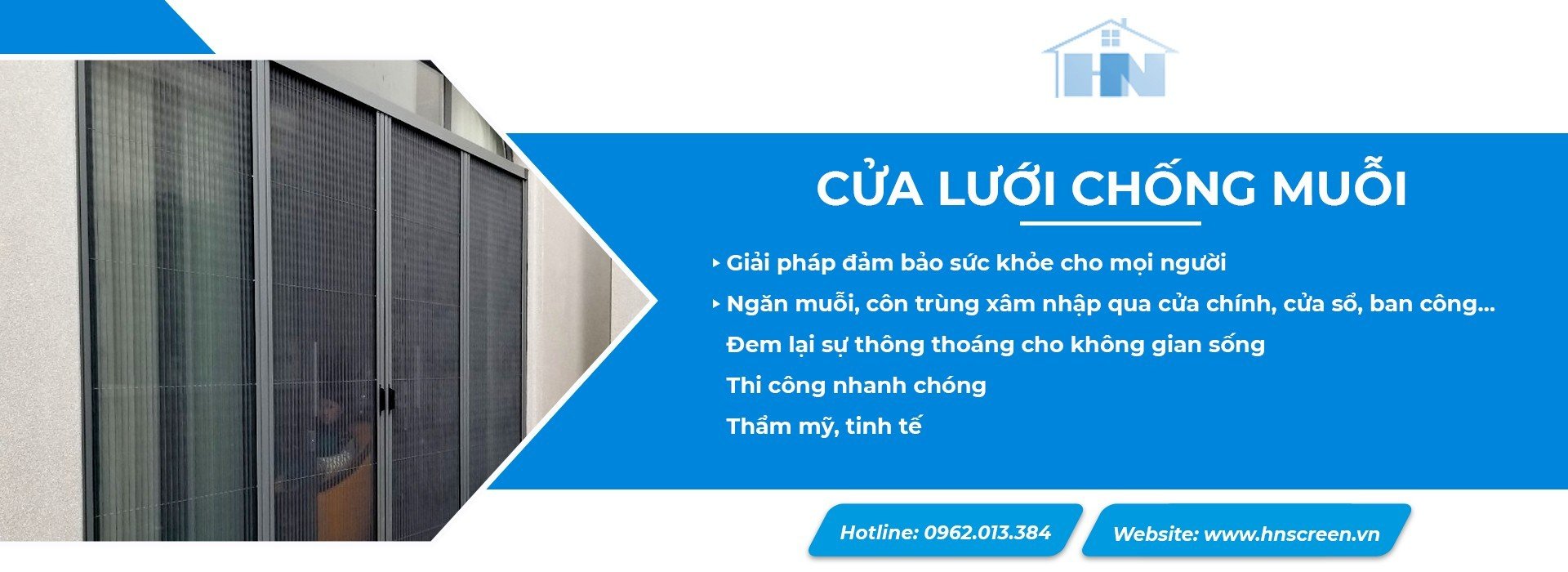 Cửa lưới xếp không ray